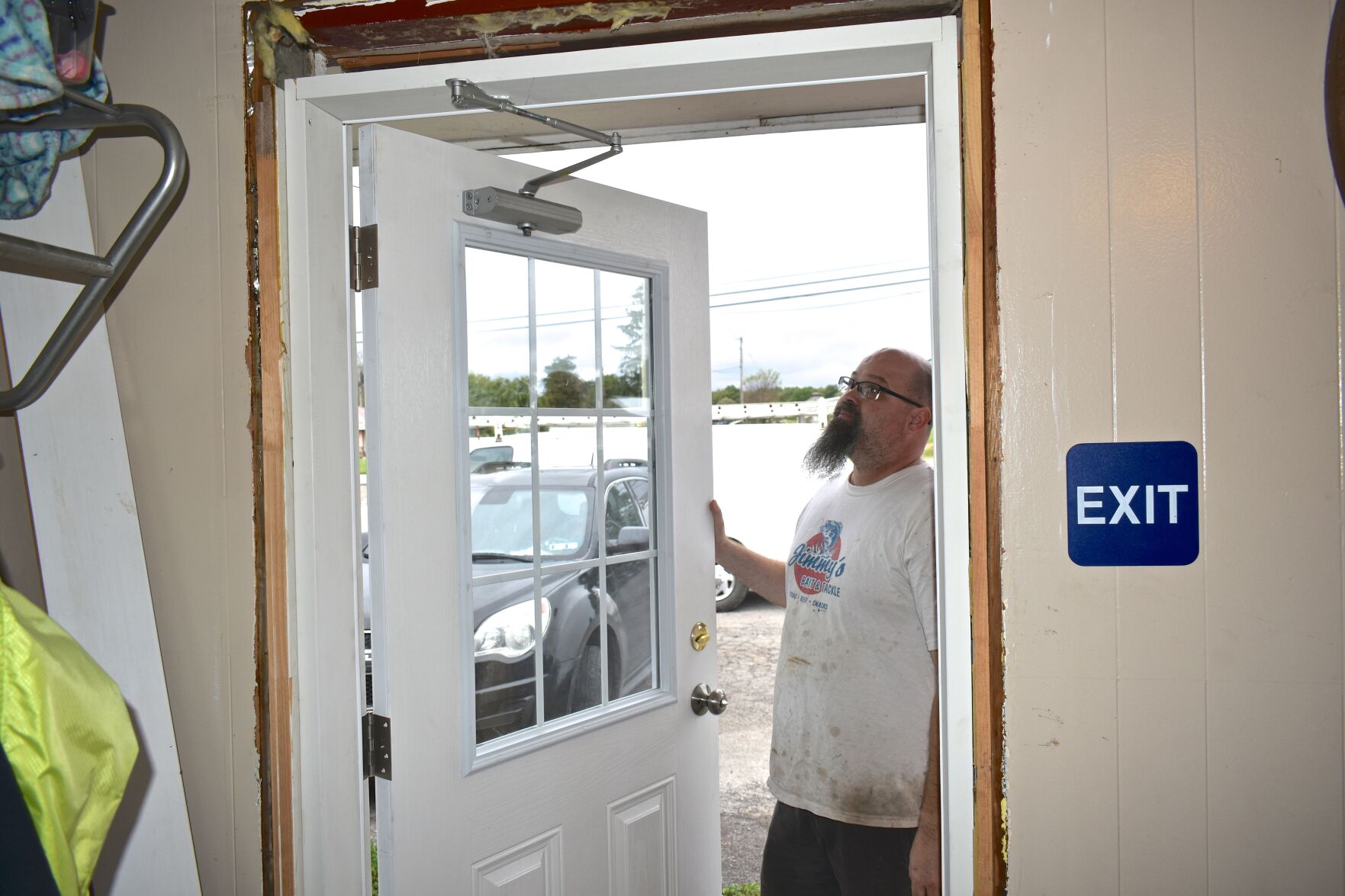 Small tornado hits Lake Township door